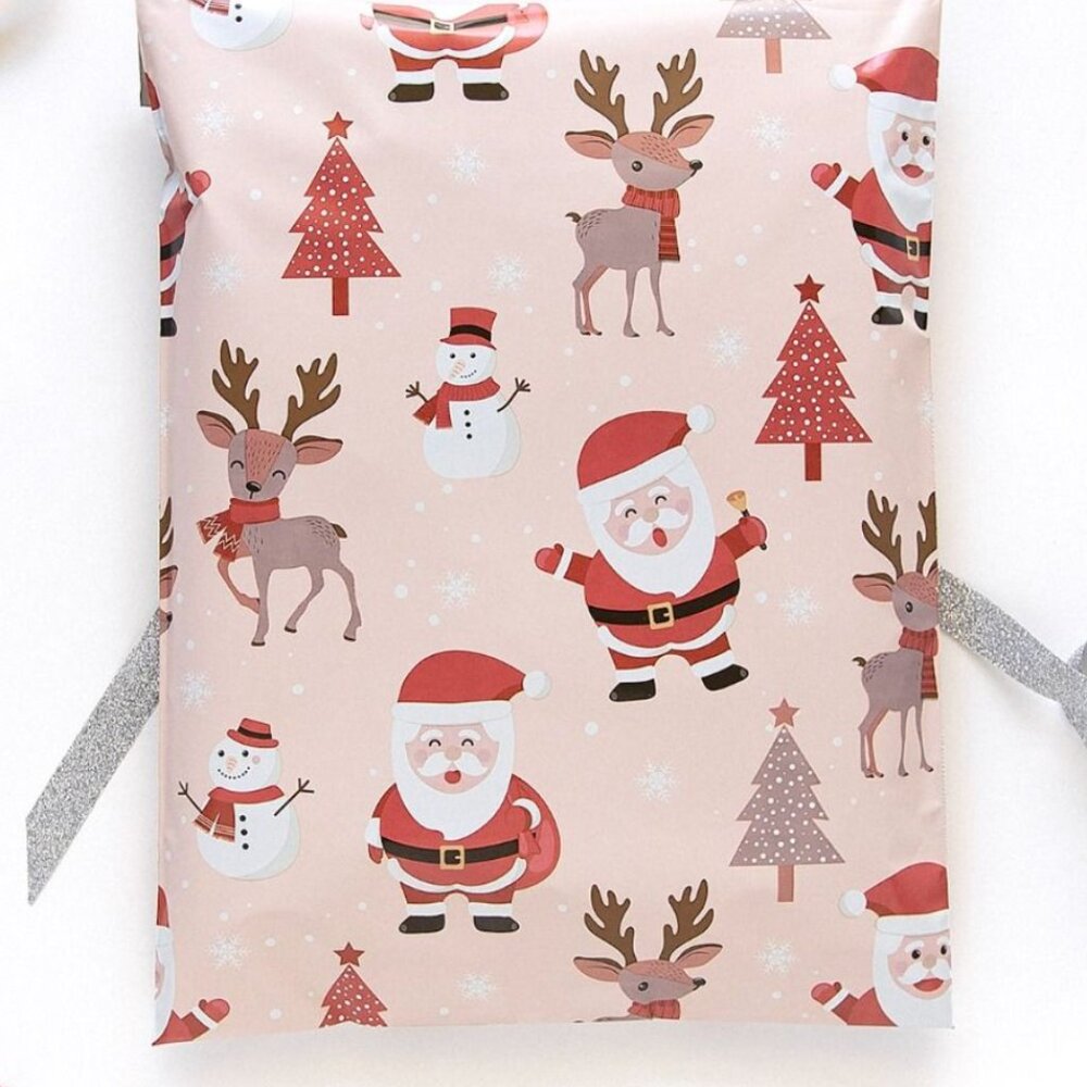 20 Santa 10x13 designer poly mailer